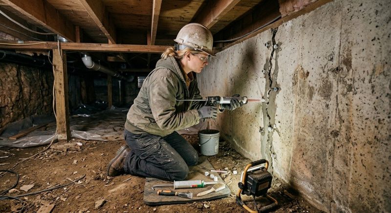 Cracked Foundation Repair in Greenville, SC